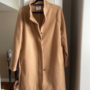 Camel coloured knee length coat